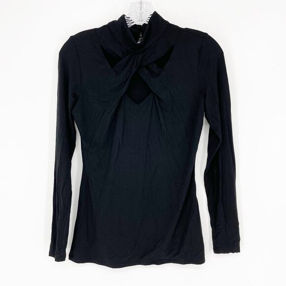 INC International Concepts Cutout Long Sleeve Top Size Medium - Picture 1 of 8